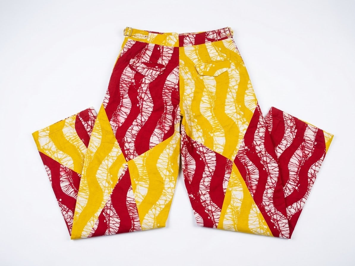 Asymmetric Ankara Waistcoat & Barrel Pants