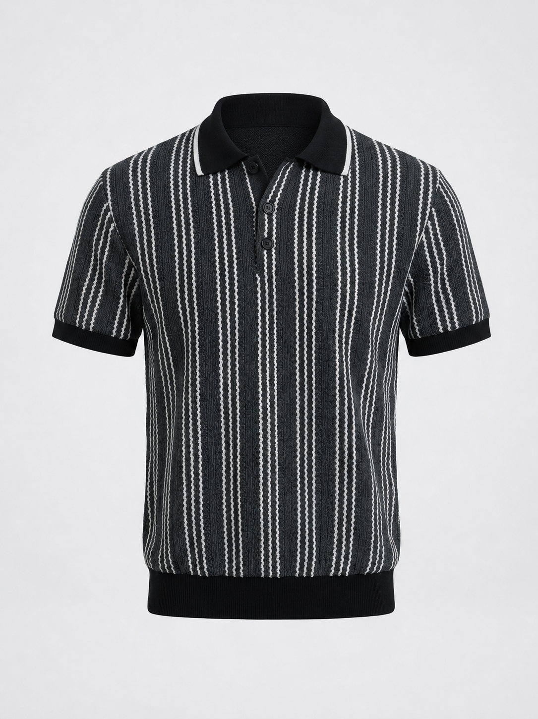 Stripe Knitted Polo